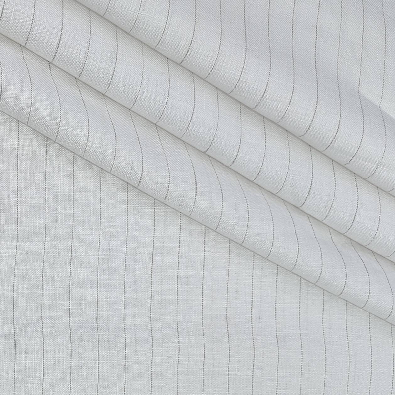 Shirt Fabric Arvind 60 Lea Pure Linen Broad Lining Colour Brown N White